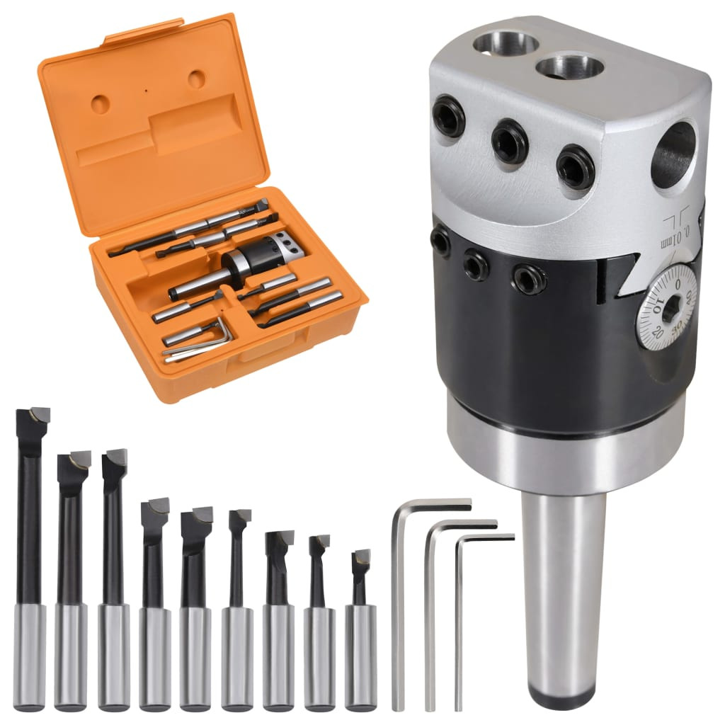 vidaXL 15-tlg. Bohrwerkzeug-Set 50 mm Bohrkopf F1-12 MT2-M10
