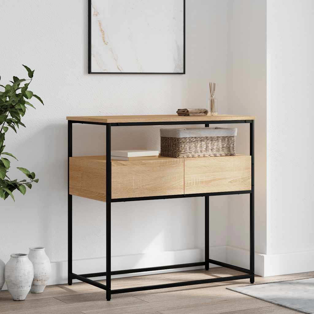 vidaXL Konsolentisch Sonoma-Eiche 75 x 40 x 75 cm Holzwerkstoff