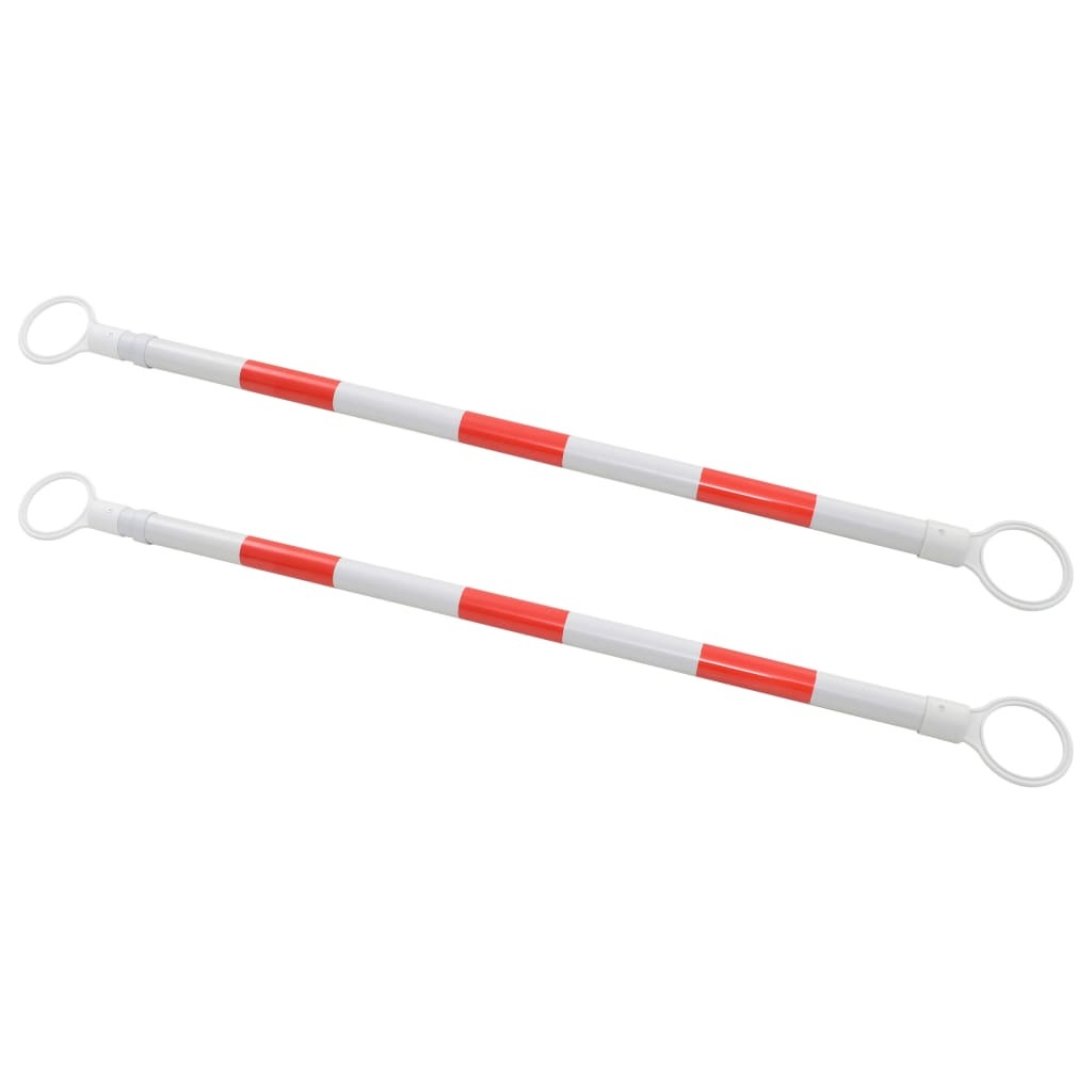 vidaXL Teleskopstangen für Leitkegel 2 Stk. Kunststoff 116-197 cm