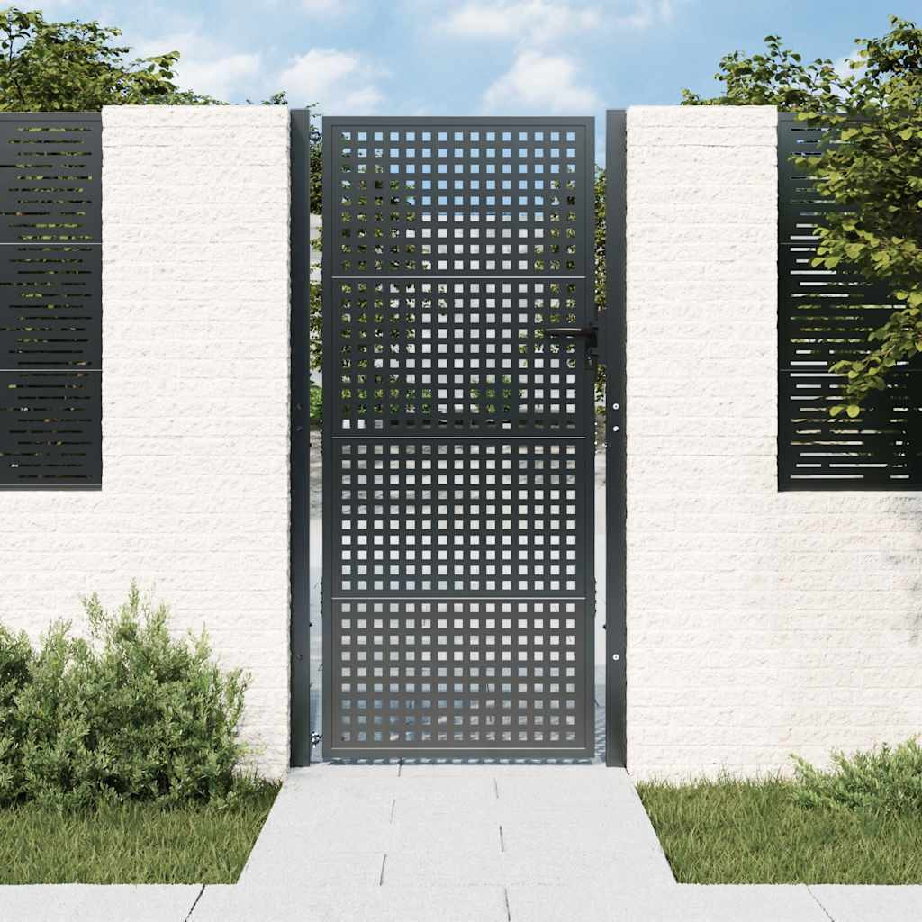 vidaXL Gartentor Anthrazit 100x175 cm Stahl