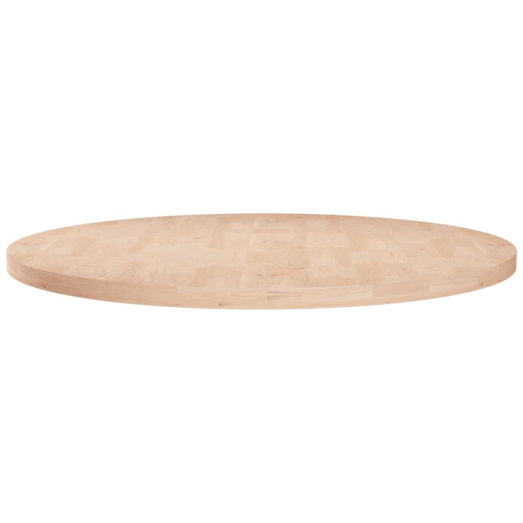 vidaXL Runde Tischplatte Ø80x2,5 cm Unbehandeltes Massivholz Eiche