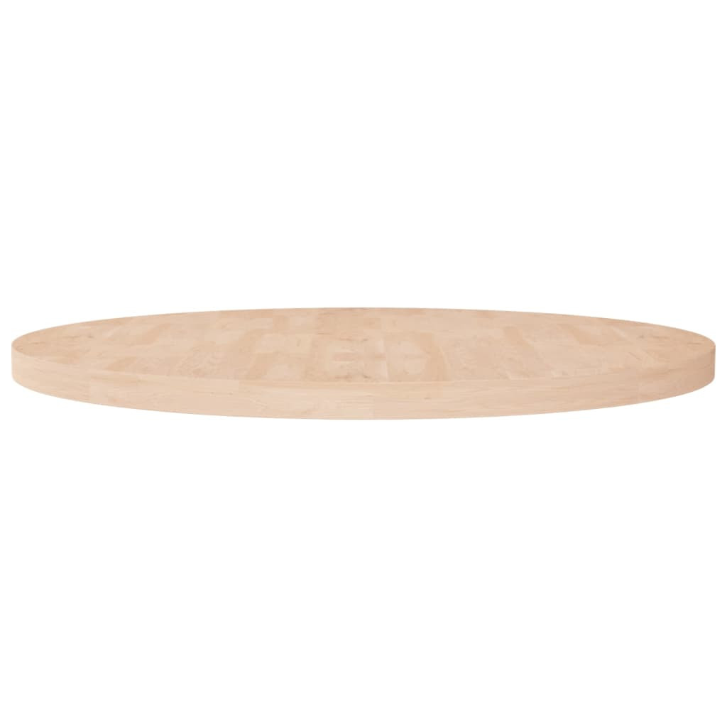 vidaXL Runde Tischplatte Ø90x4 cm Unbehandeltes Massivholz Eiche