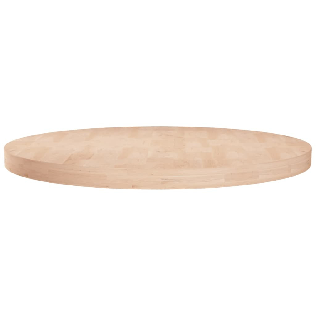 vidaXL Runde Tischplatte Ø70x4 cm Unbehandeltes Massivholz Eiche