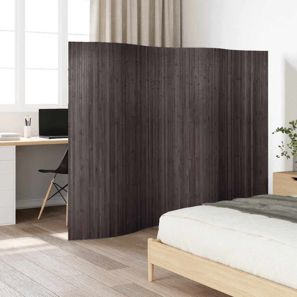 vidaXL Raumteiler Bambus Grau Breite 250 cm Höhe 165 cm