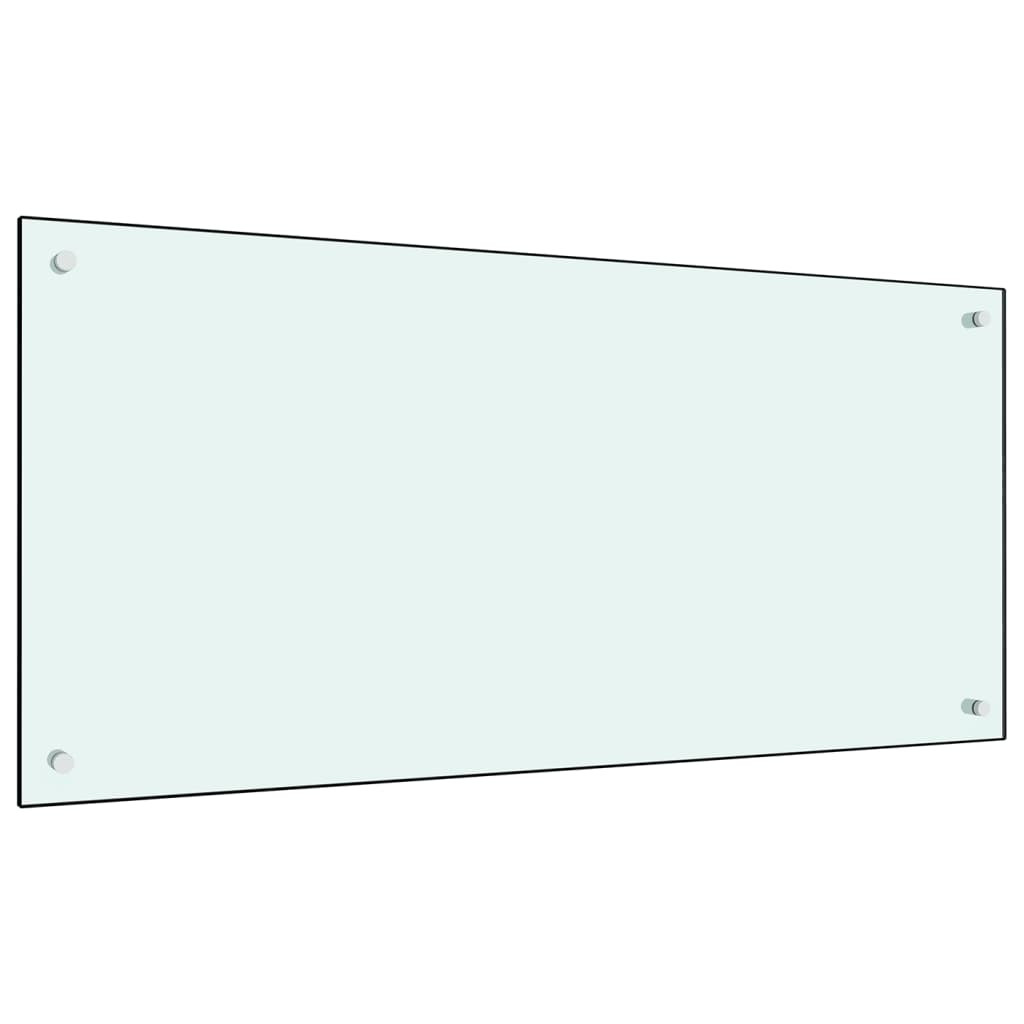 vidaXL Küchenrückwand Milchweiß 100x50 cm Hartglas