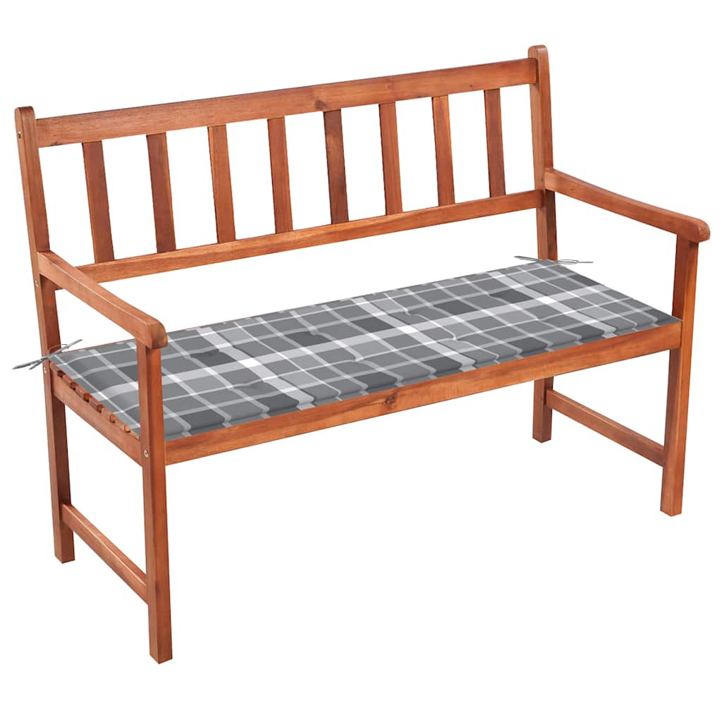 vidaXL Gartenbank mit Auflage 120 cm Massivholz Akazie