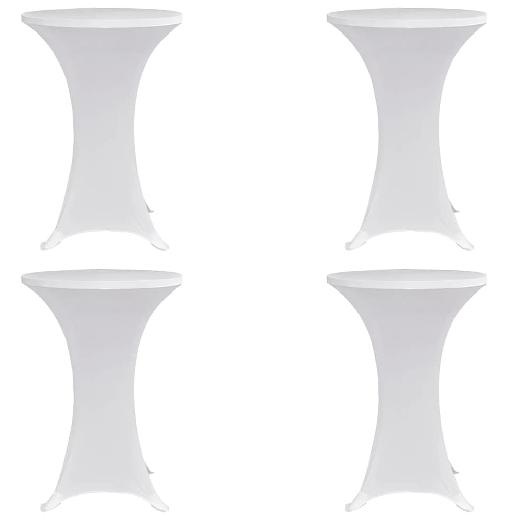 vidaXL Stehtischhussen 4 Stk. Ø 60 cm Weiß Stretch