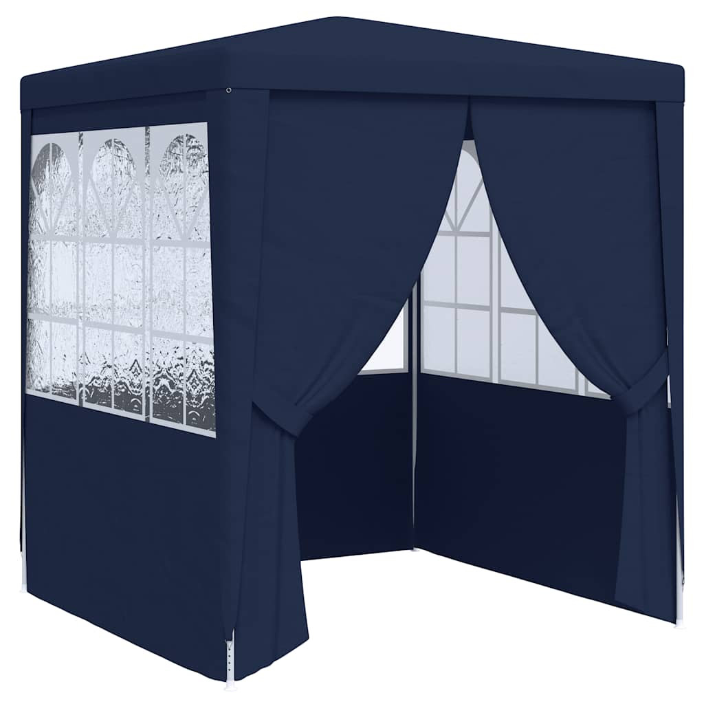 vidaXL Profi-Partyzelt mit Seitenwänden 2×2m Blau 90 g/m²