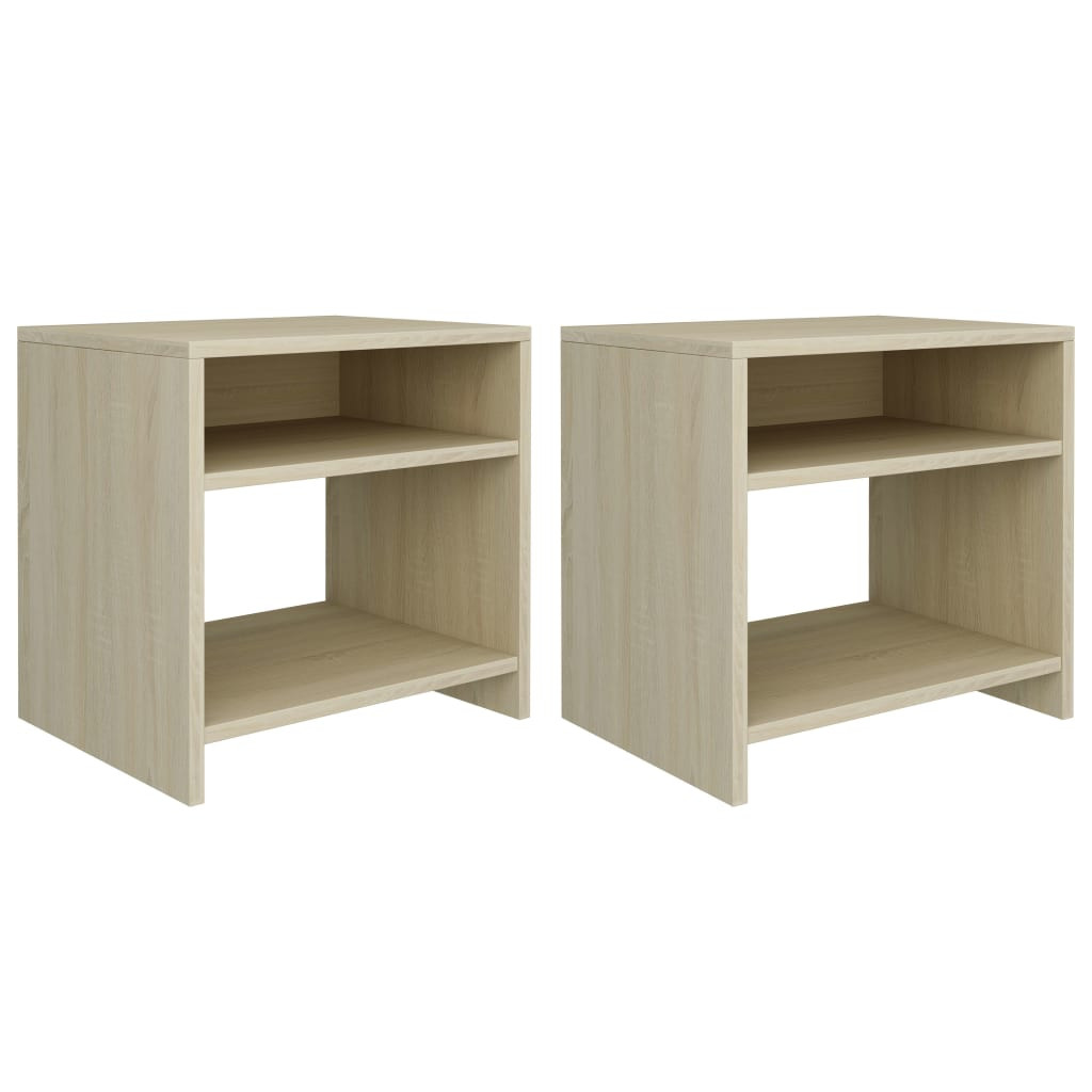 vidaXL Nachttische 2 Stk. Sonoma Eiche 40x30x40 cm Holzwerkstoff