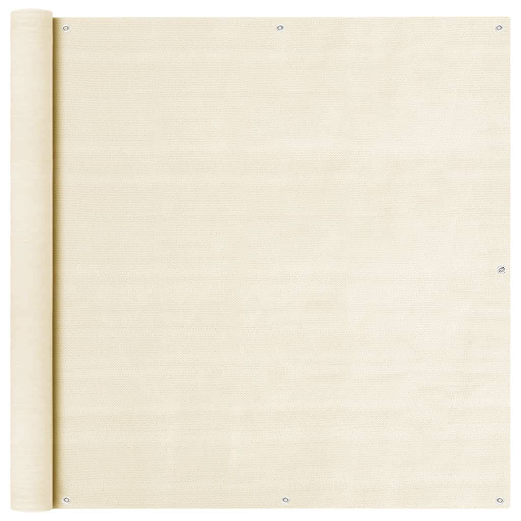 vidaXL Balkon Sichtschutz Creme 120x300 cm HDPE