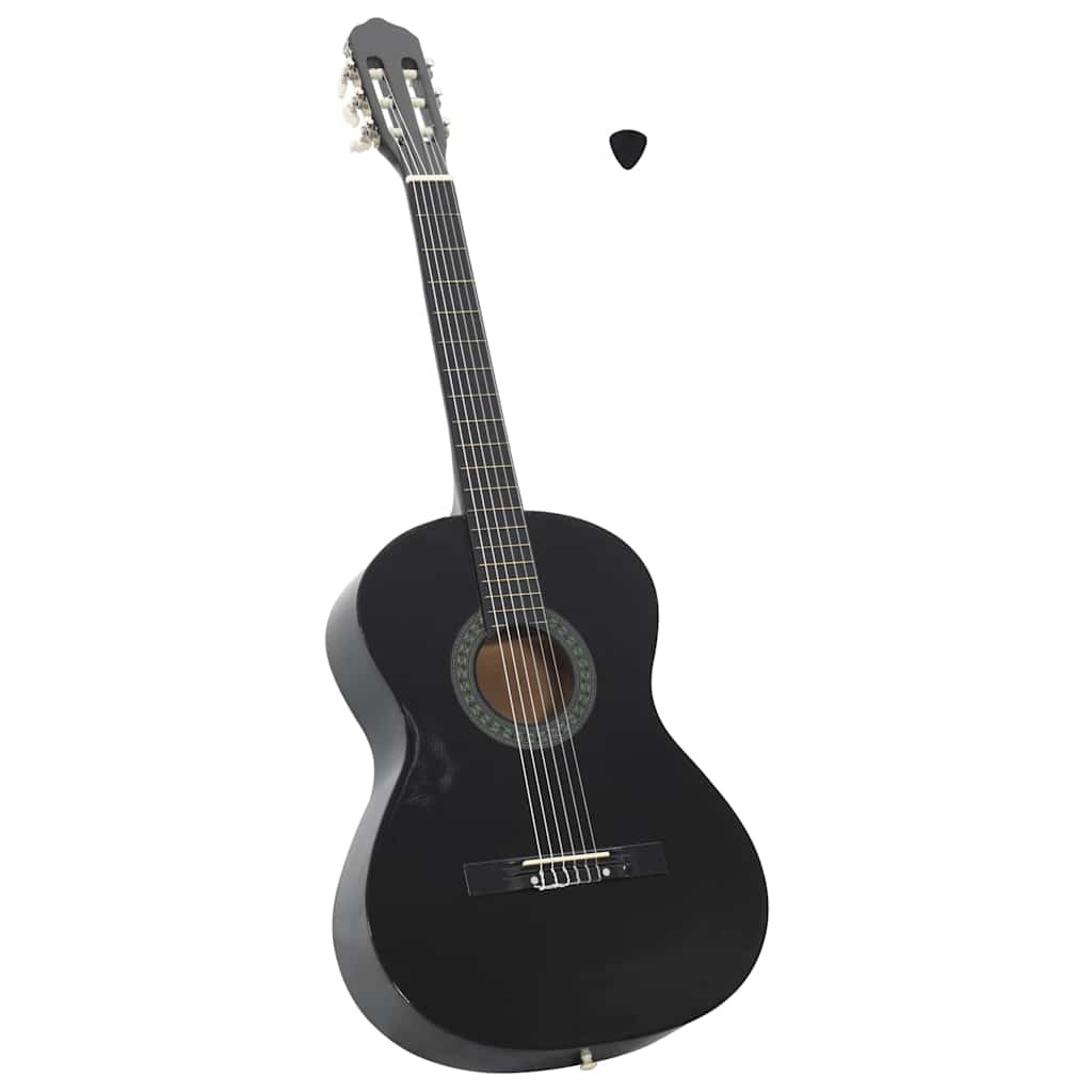 vidaXL Klassikgitarre für Anfänger Schwarz 4/4 39" Lindenholz