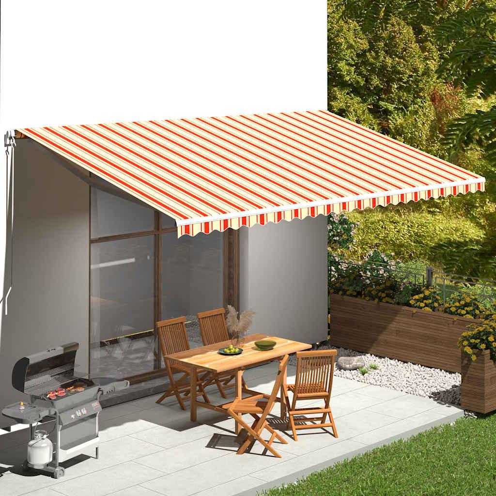 vidaXL Ersatzstoff für Markise Gelb und Orange 6x3 m Polyester