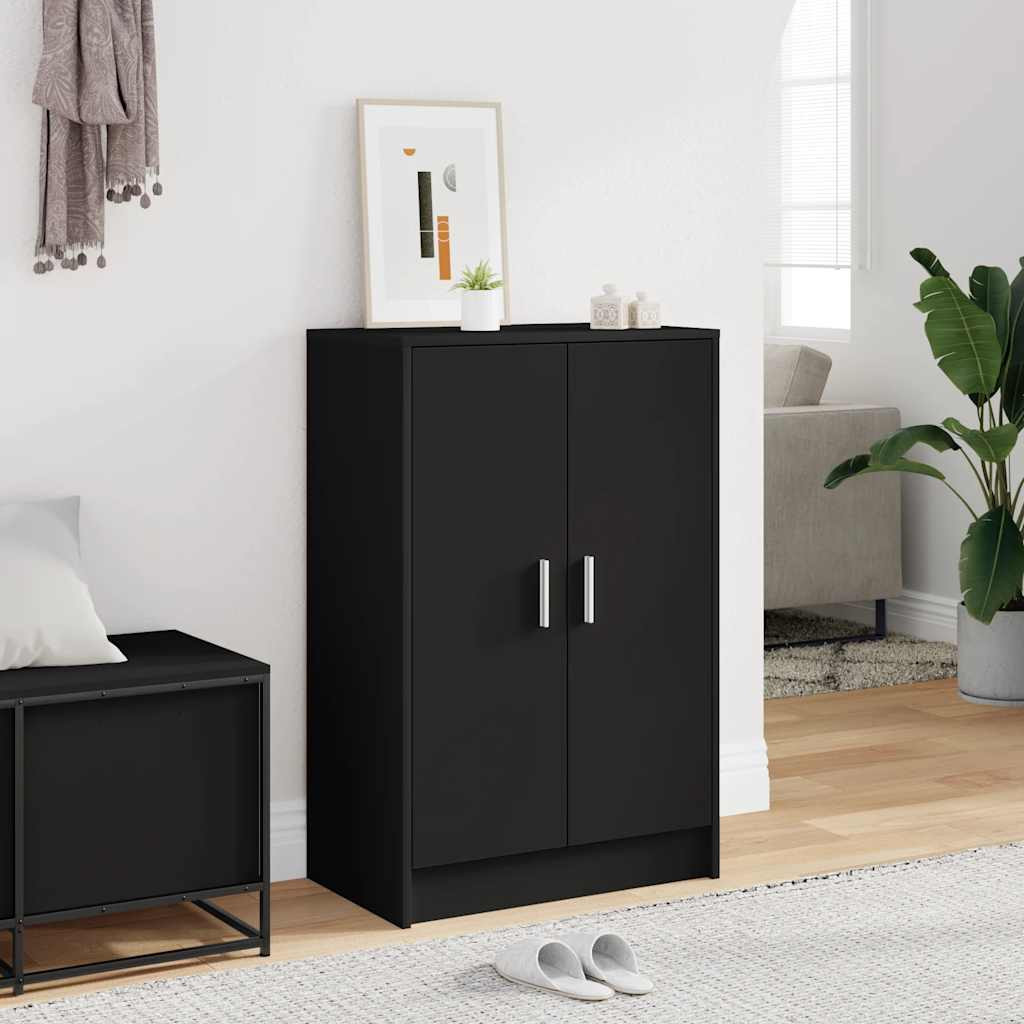 vidaXL Schuhschrank Schwarz 60x35x92 cm Holzwerkstoff