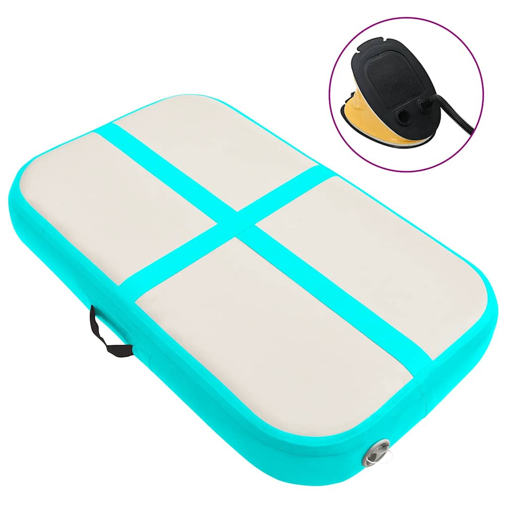 vidaXL Aufblasbare Gymnastikmatte mit Pumpe 60x100x20 cm PVC Grün
