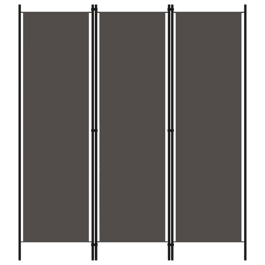 vidaXL 3-tlg. Raumteiler Anthrazit 150x180 cm