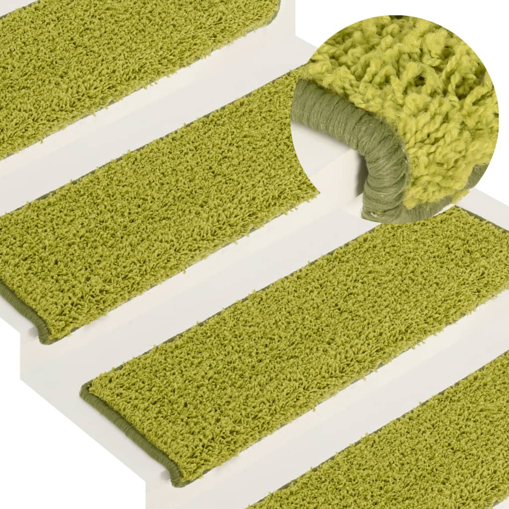 vidaXL Stufenmatten 15 Stk. 65x21x4 cm Grün Rechteckiger Rand