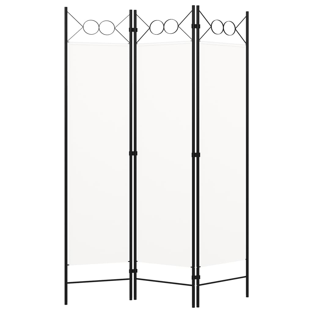 vidaXL 3-tlg. Raumteiler Weiß 120×180 cm