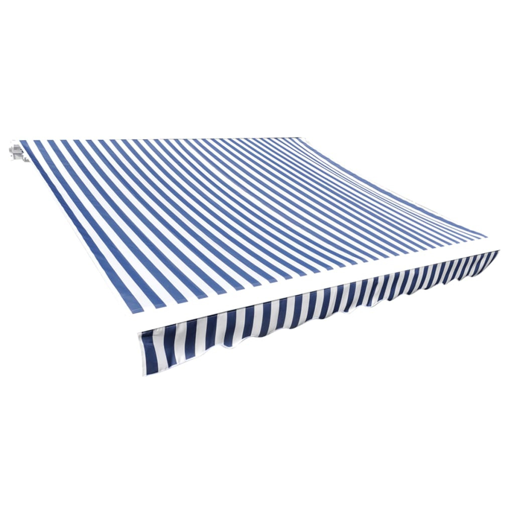 vidaXL Ersatzstoff für Markise Blau und Weiß 3x2,5 m Polyester