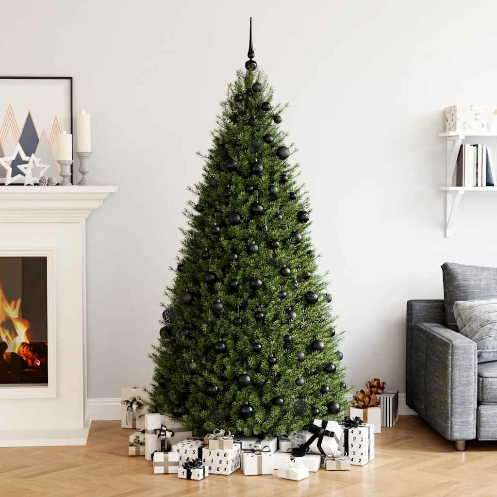 vidaXL 111-tlg. Weihnachtskugel-Set Schwarz Polystyrol