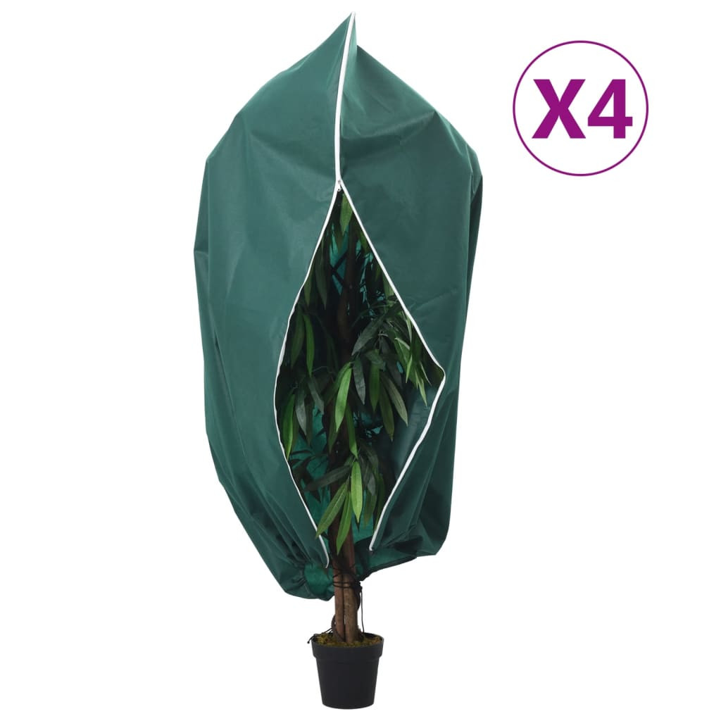 vidaXL Wintervlies mit Reißverschluss 4 Stk. 70 g/m² 1x1,55 m