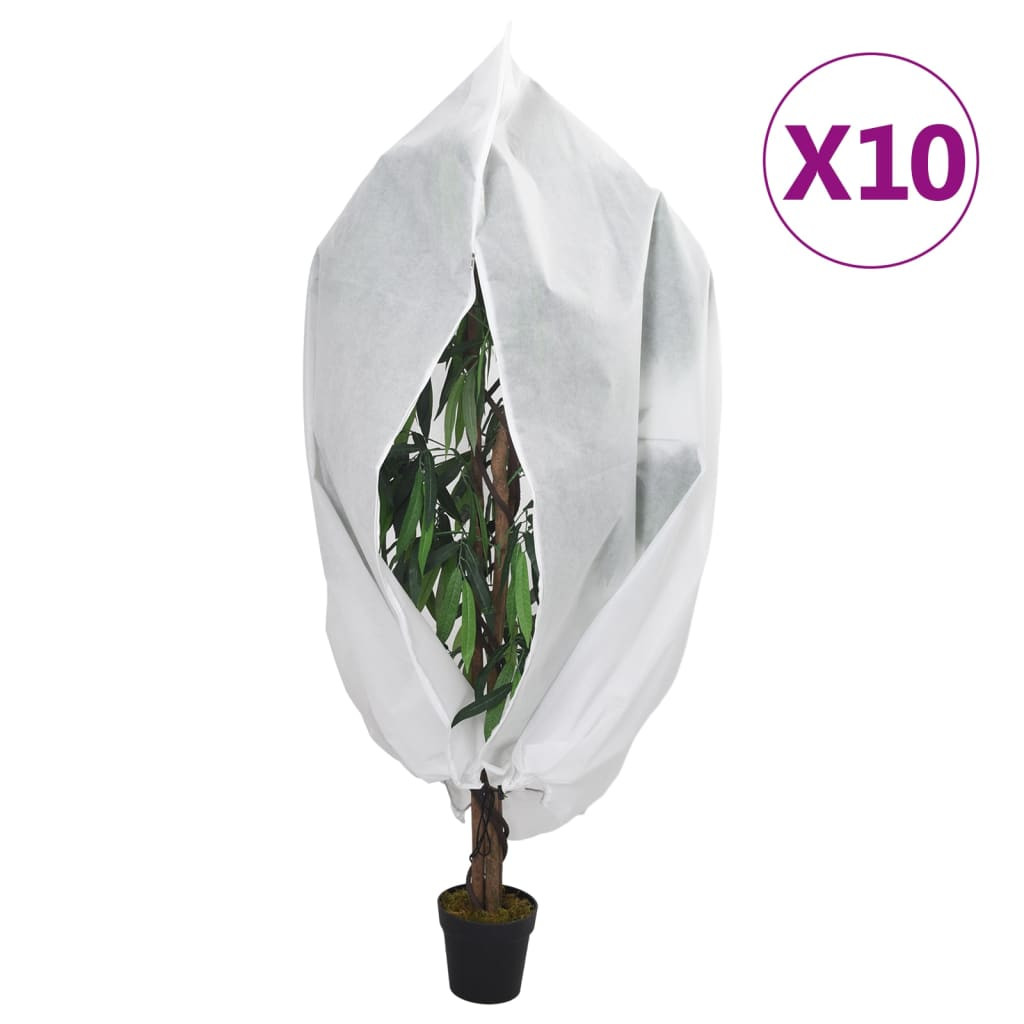 vidaXL Wintervlies mit Reißverschluss 10 Stk. 70 g/m² 1,2x1,8 m