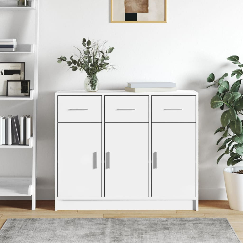 vidaXL Sideboard Weiß 91 x 28 x 75 cm Holzwerkstoff