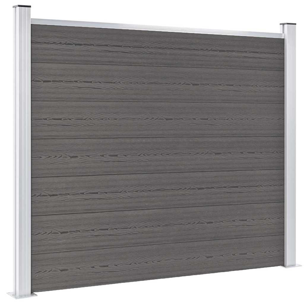 vidaXL Zaunelement WPC 180x146 cm Grau