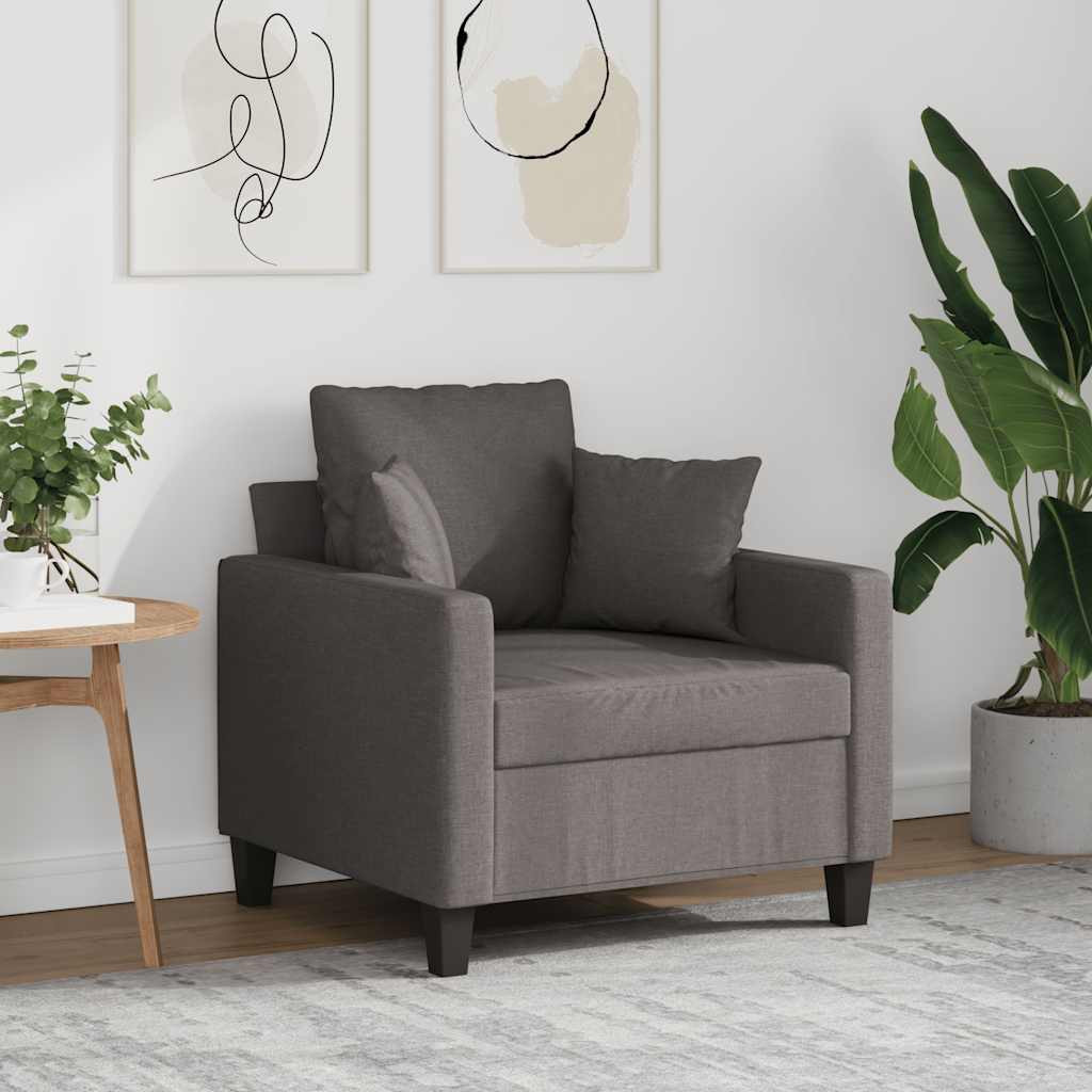 vidaXL Sessel Taupe 60 cm Stoff