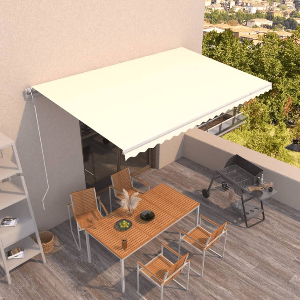 vidaXL Markise Automatisch Einziehbar 500x300 cm Creme