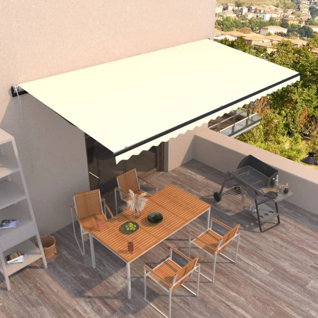 vidaXL Markise Automatisch Einziehbar 600x350 cm Creme