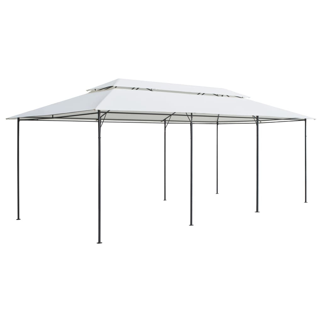vidaXL Pavillon 600x298x270 cm Weiß 180g/m²