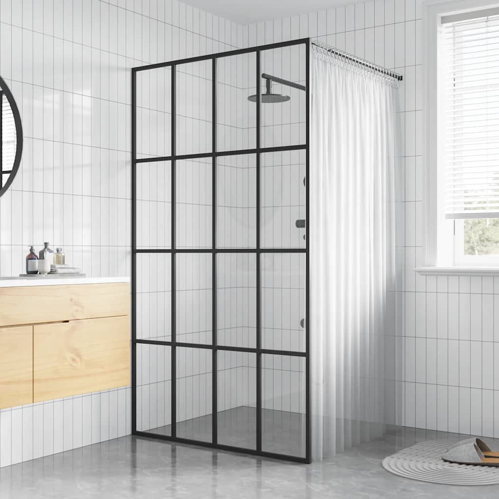 vidaXL Duschwand für Walk-in Dusche Klares Sicherheitsglas 118x190 cm