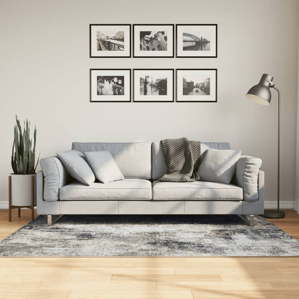 vidaXL Teppich Waschbar Mehrfarbig 120x180 cm
