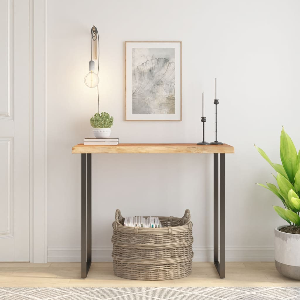 vidaXL Tischplatte 100x40x2,5cm Rechteckig Massivholz Akazie Baumkante