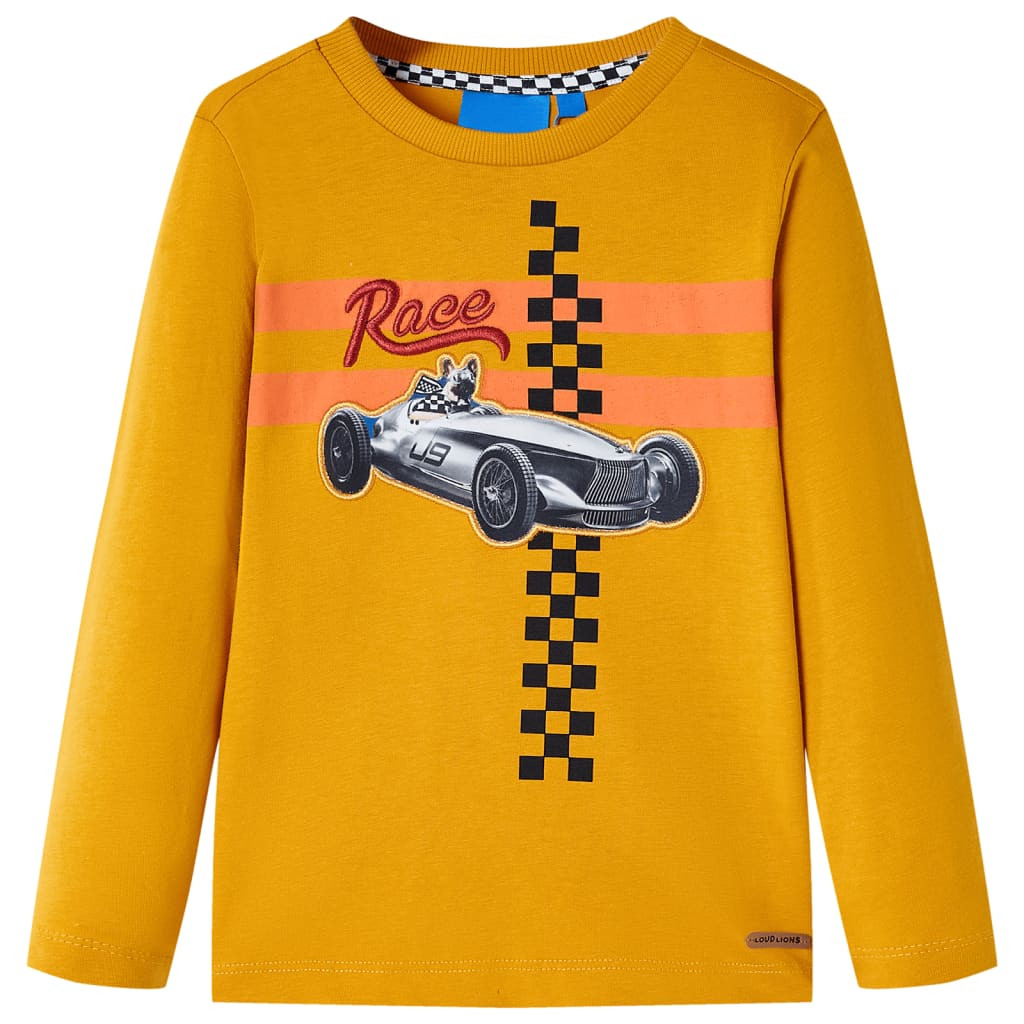Kinder-Langarmshirt Ocker 128