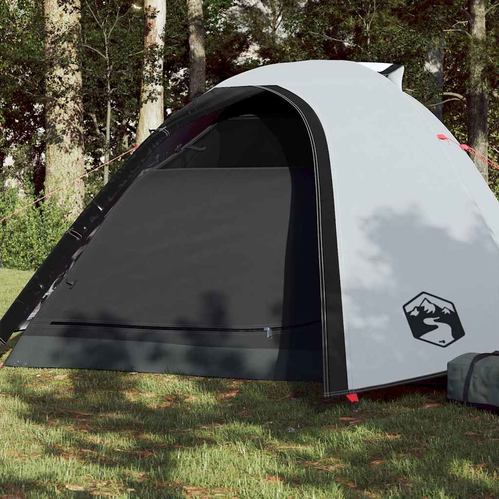 vidaXL Kuppel-Campingzelt 4 Personen Weiß Dunkel Wasserdicht