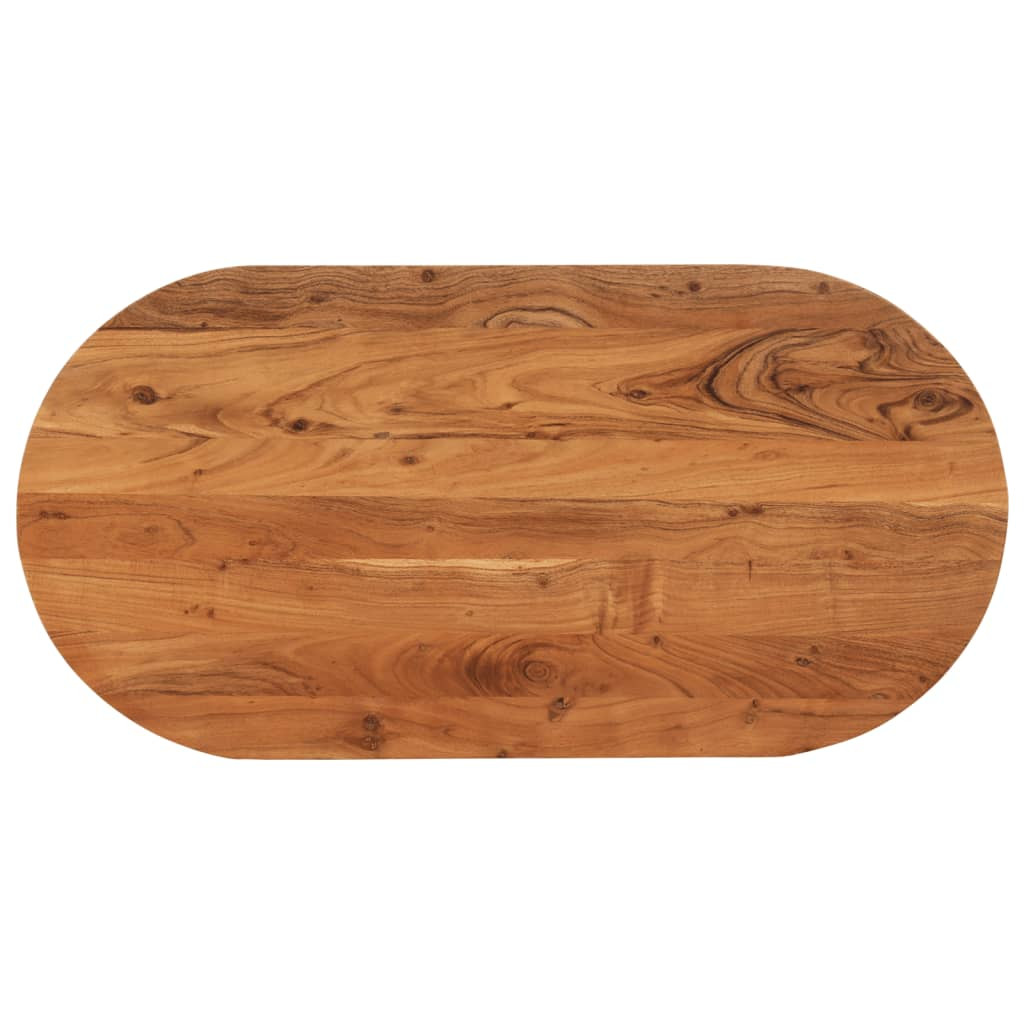 vidaXL Tischplatte 120x60x3,8 cm Oval Massivholz Akazie