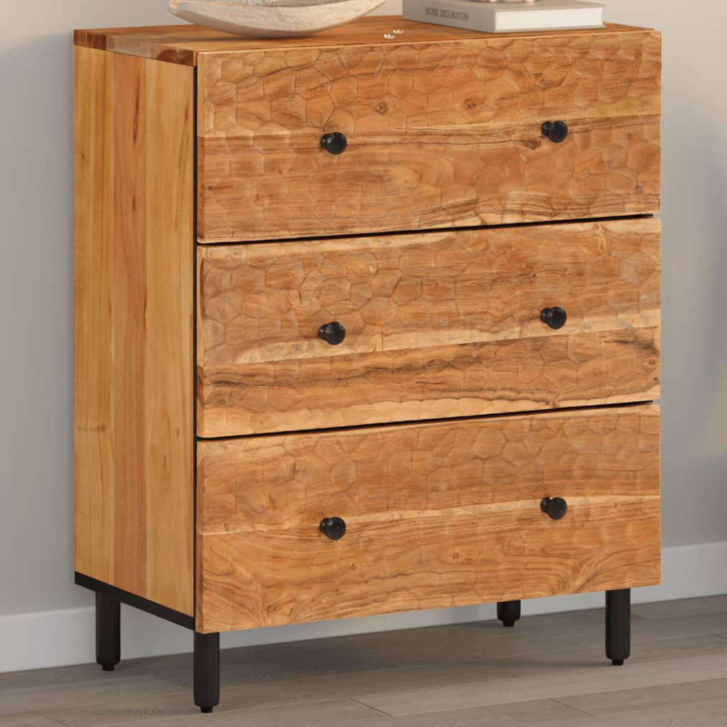 vidaXL Beistellschrank 60x33x75 cm Massivholz Akazie