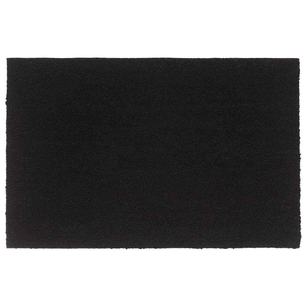 vidaXL Fußmatte Schwarz 65x100 cm Kokosfaser Getuftet