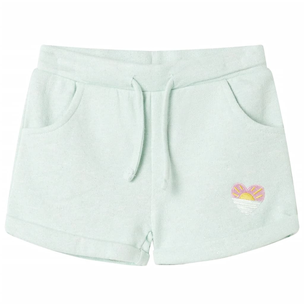 Kindershorts mit Kordelzug Helles Minzgrün 140