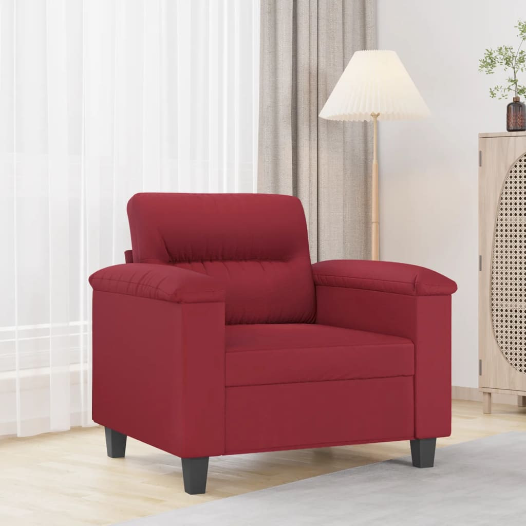 vidaXL Sessel Weinrot 60 cm Kunstleder