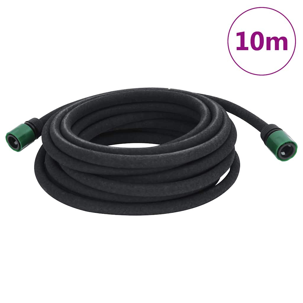 vidaXL Tropfschlauch Schwarz 0,6" 10 m Gummi