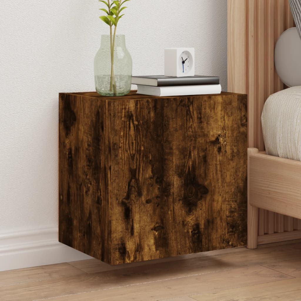 vidaXL TV-Wandschränke 2 Stk. Räuchereiche 40,5x30x40 cm Holzwerkstoff