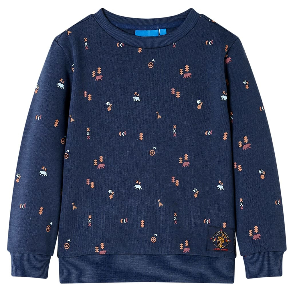 Kinder-Sweatshirt Marineblau Melange 92