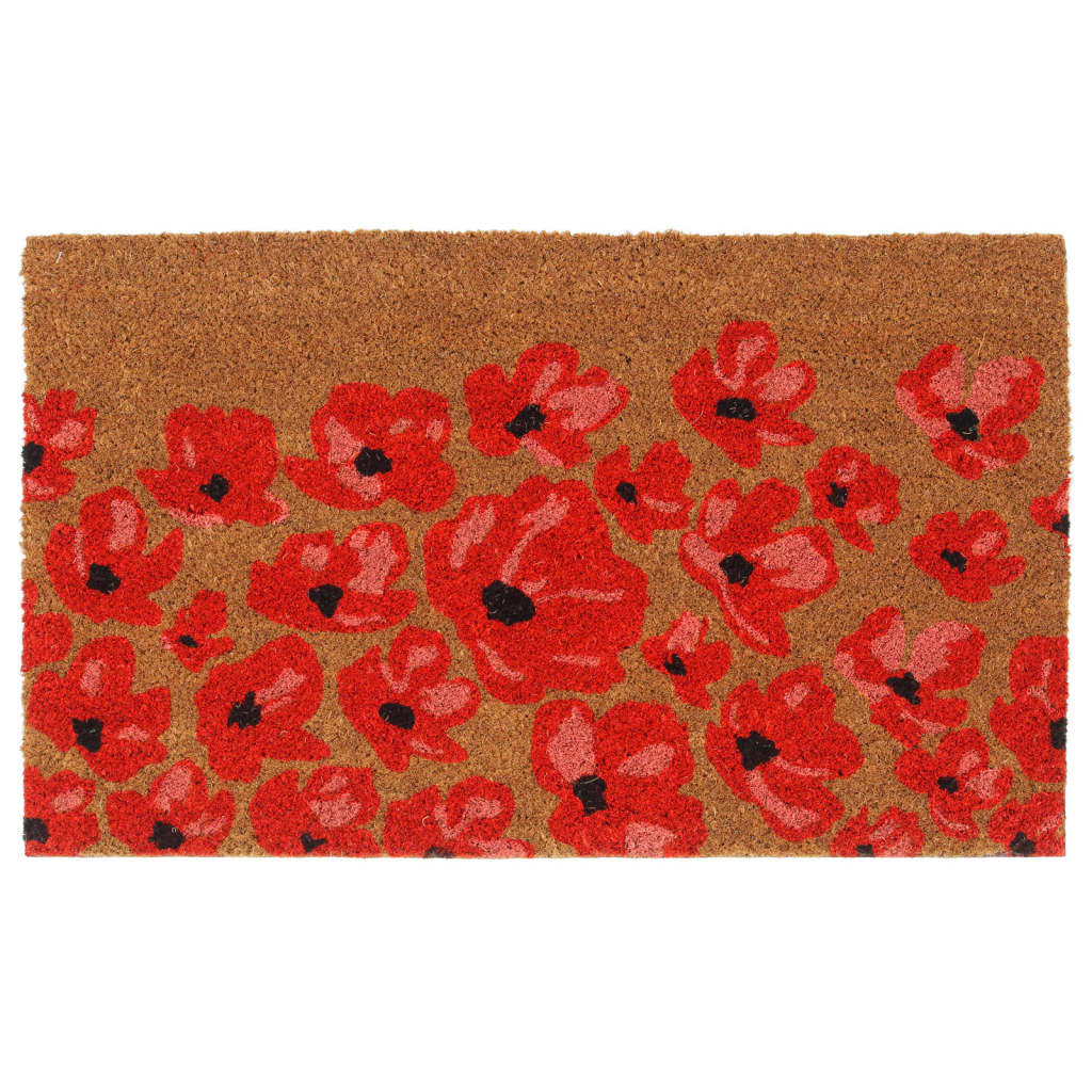 vidaXL Fußmatte Natur 45x75 cm Kokosfaser Getuftet