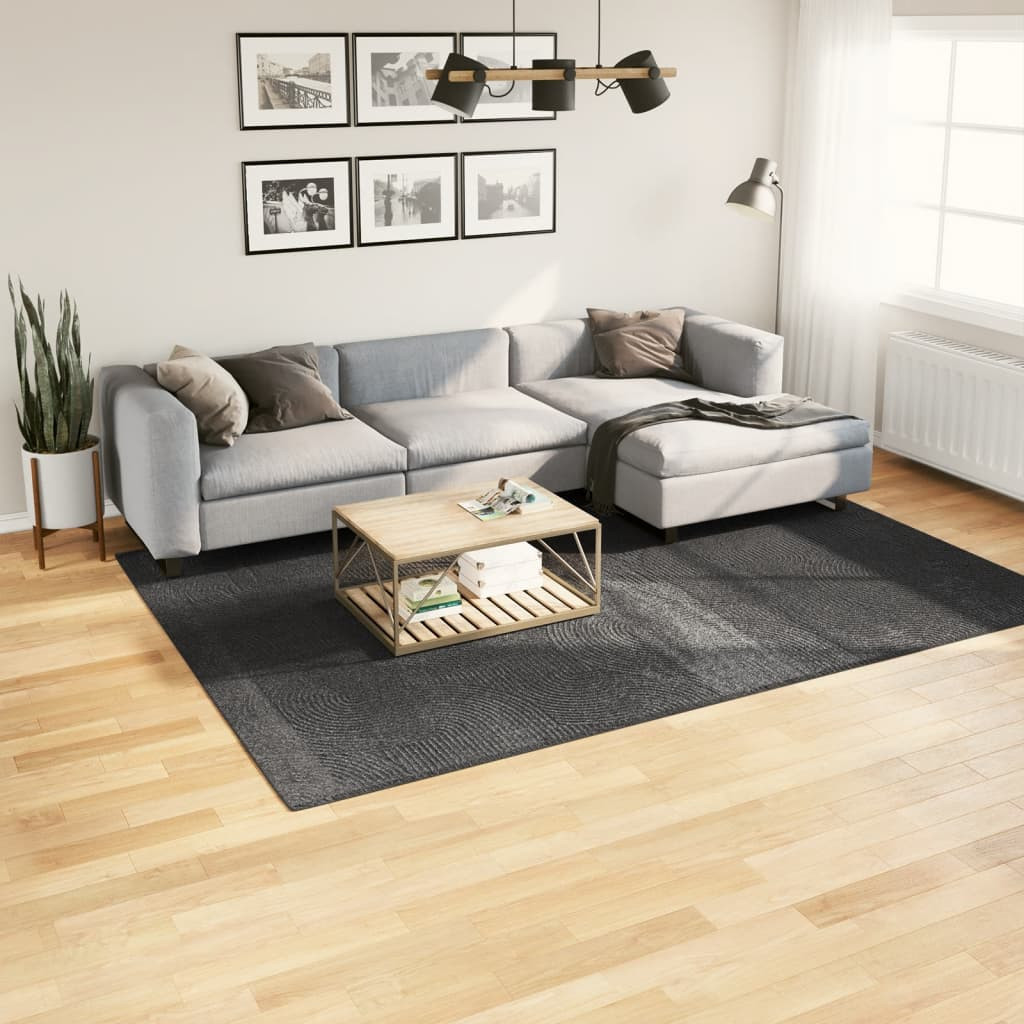 vidaXL Teppich IZA Kurzflor Skandi-Stil Anthrazit 200x280 cm