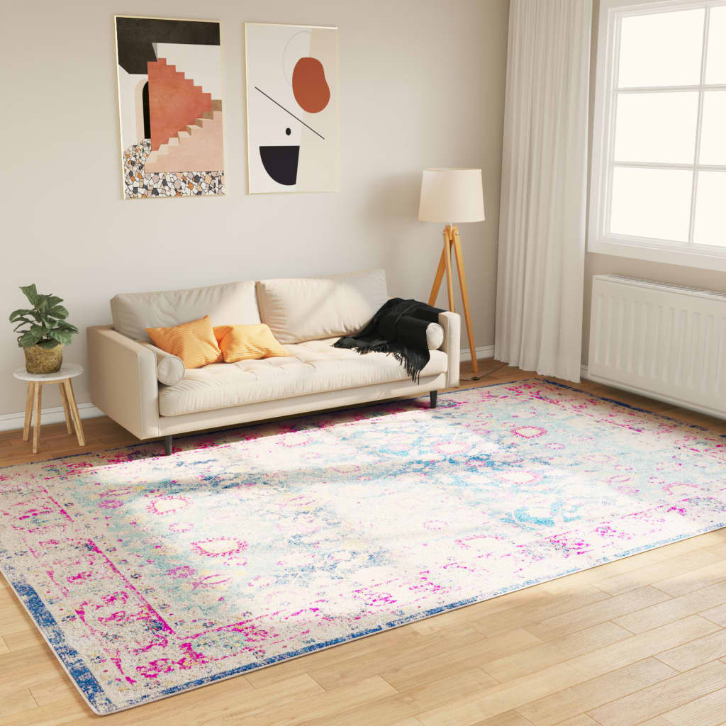 vidaXL Teppich Waschbar Mehrfarbig 190x300 cm