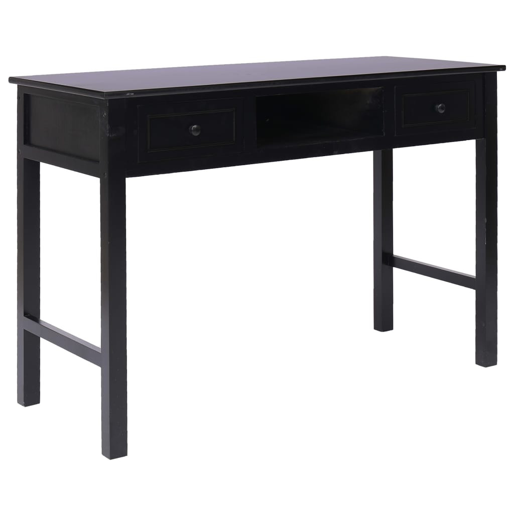 vidaXL Schreibtisch Schwarz 110×45×76 cm Holz