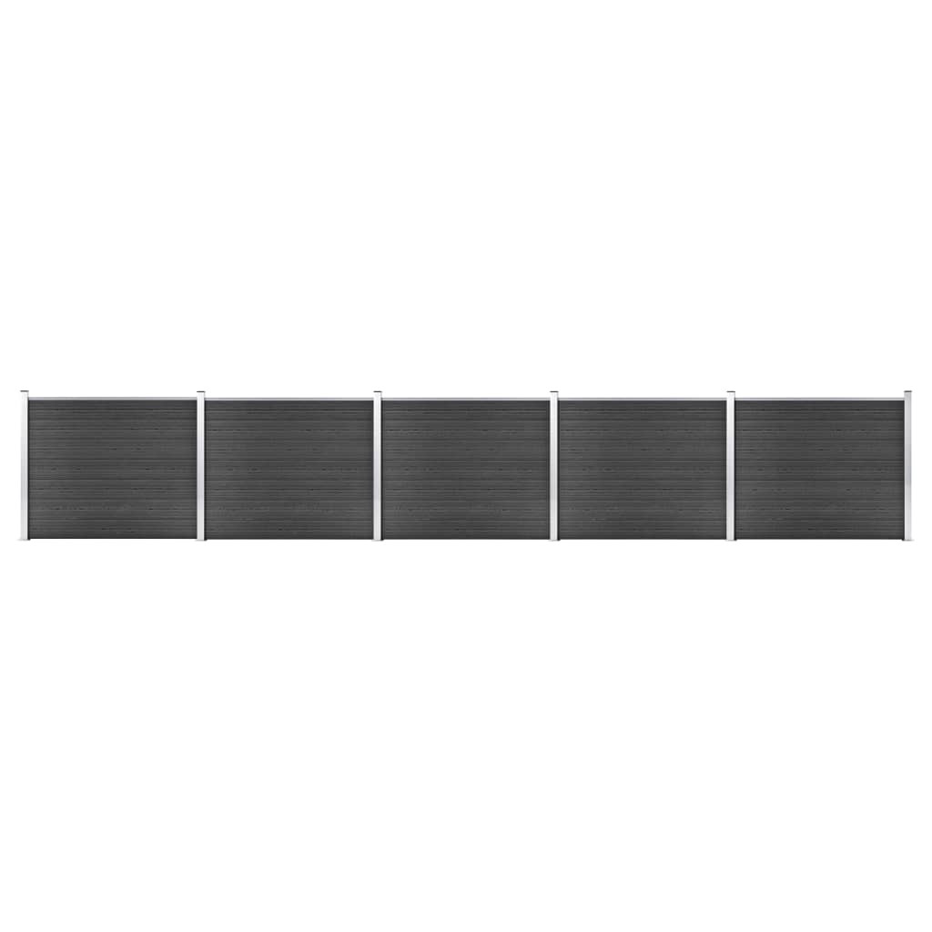 vidaXL Zaunelement Set WPC 872x146 cm Grau