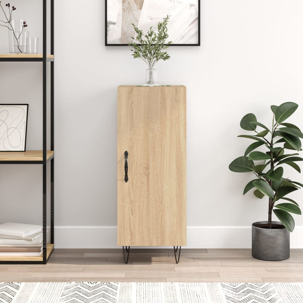 vidaXL Sideboard Sonoma-Eiche 34,5x34x90 cm Holzwerkstoff